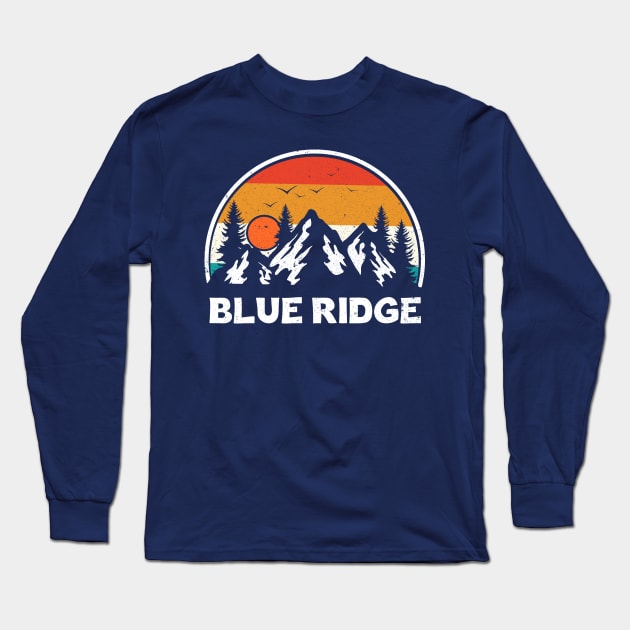 Vintage Blue Ridge Georgia GA Mountains Hiking Souvenir Long Sleeve T-Shirt by kalponik